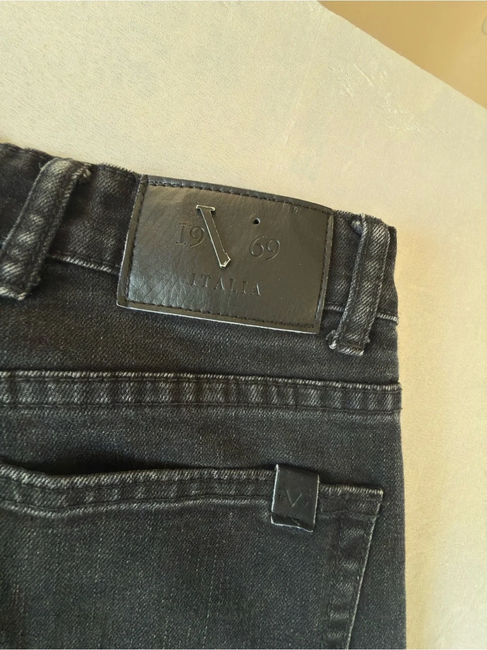 Slim Moto-Style Men's Jeans in Black